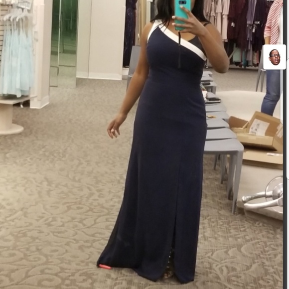 Asymmetrical Matte Chiffon Dress SZ 10 - Picture 6 of 6